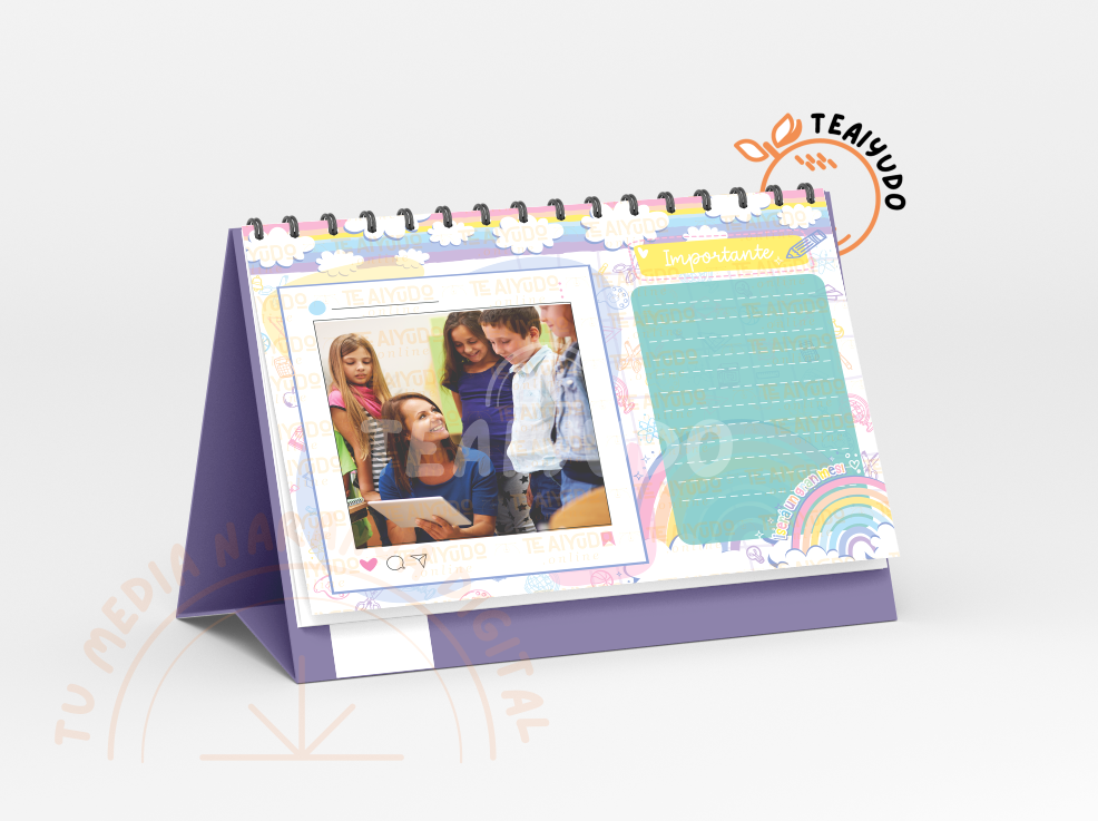 DIGITAL | Profesora 24 | Rainbow colors | Calendario