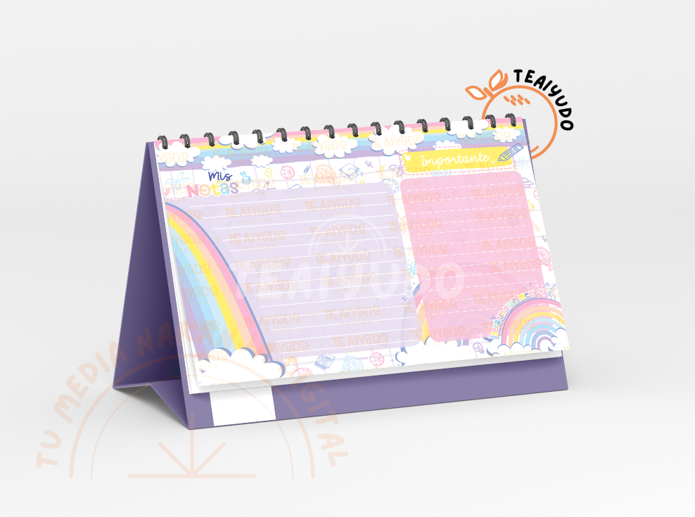 DIGITAL | Profesora 24 | Rainbow colors | Calendario
