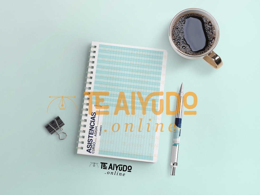 DIGITAL | Profesor 22 | Linea Simple Varón | Planner Vertical