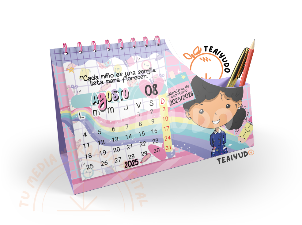 DIGITAL | Téc Educ.Parvularia 25 | Splashy | Calendario Escritorio 2025–2027