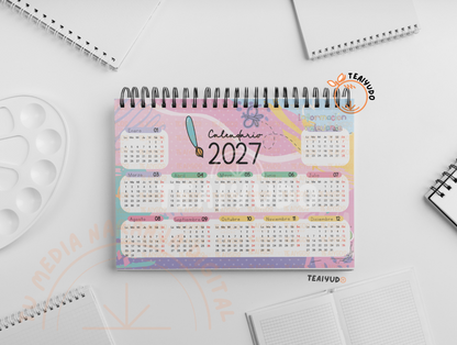 DIGITAL | Téc. Educ. Parvularia 22 | Abstracto | Calendario Horizontal