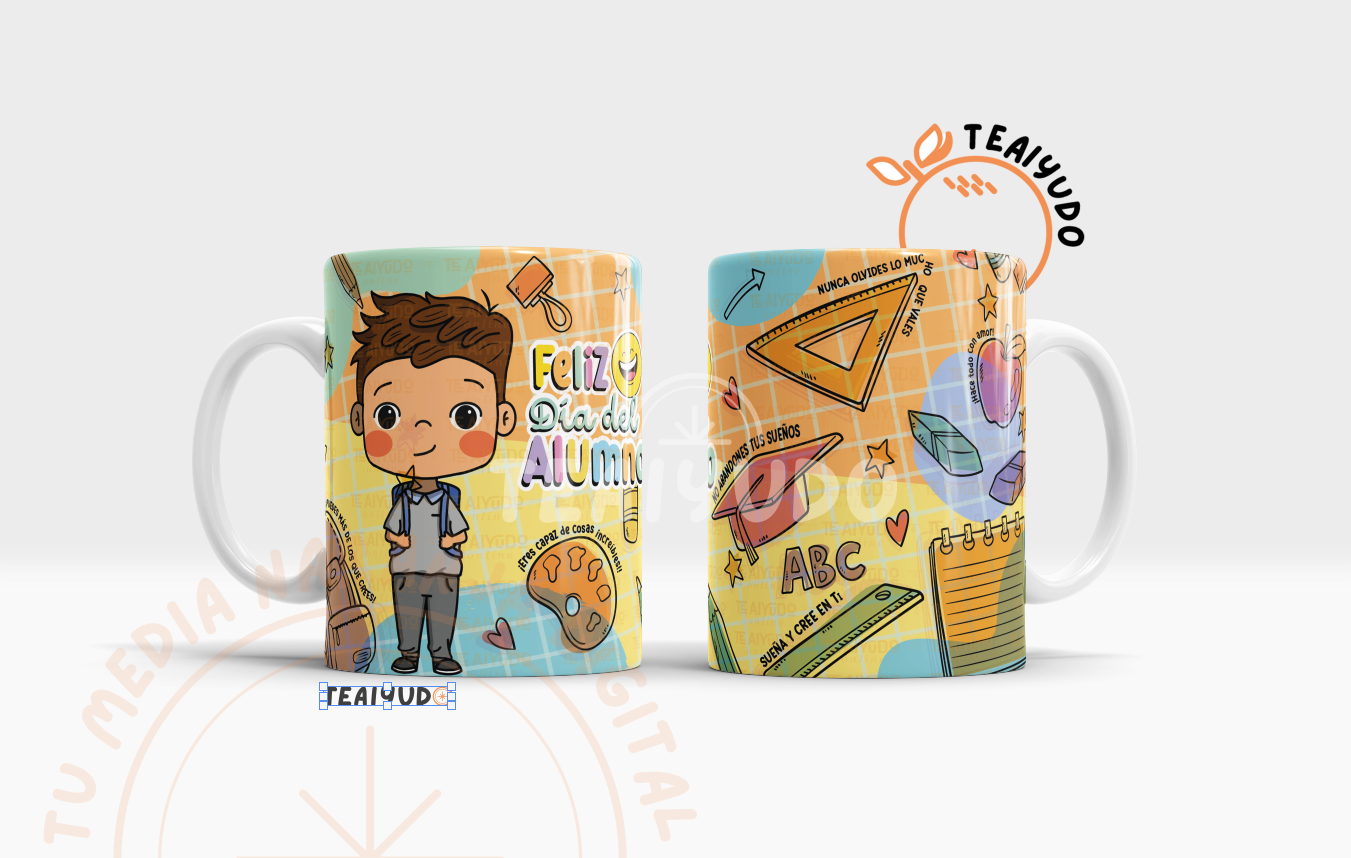 DIGITAL | Alumno 25, diseño escolar | Tazones Niño
